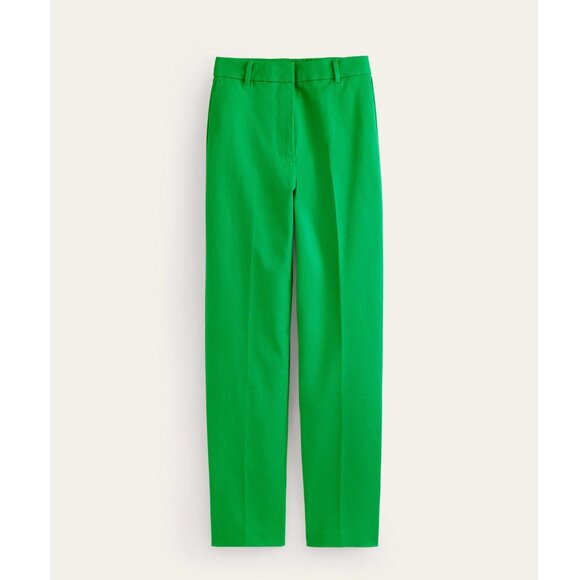 Boden Kew Bi Stretch Pants Green Womens US 2 Long Cotton Tapered Straight Ankle - Picture 4 of 16